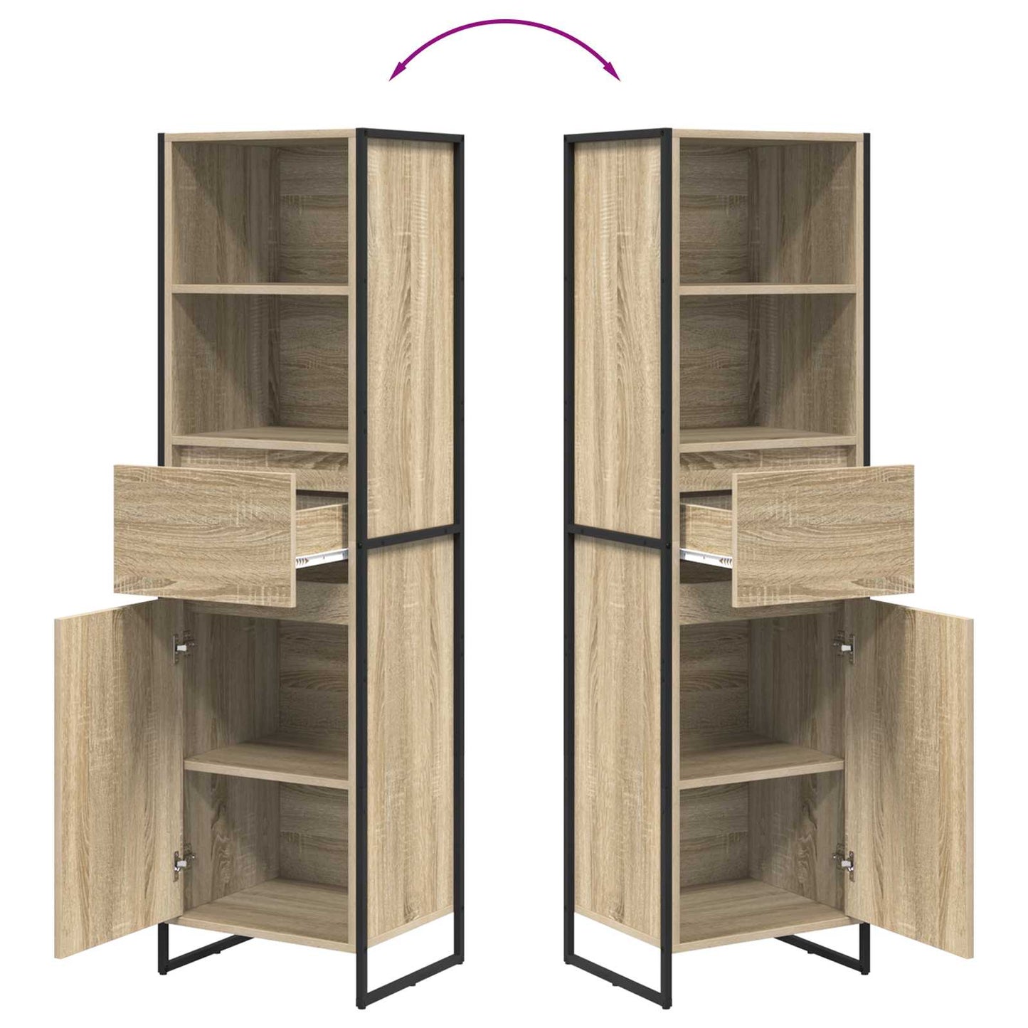 vidaXL Bücherregal Sonoma 43 x 36 x 150,5 cm Holzwerkstoff