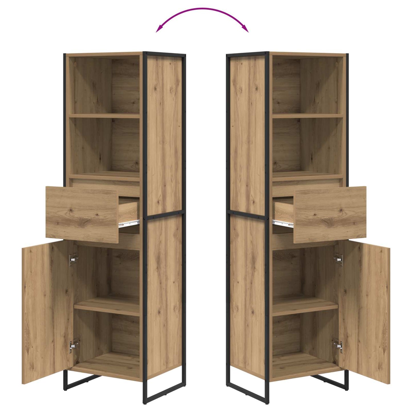 Bücherregal Kunsthandwerk Eiche 43 x 36 x 150,5 cm