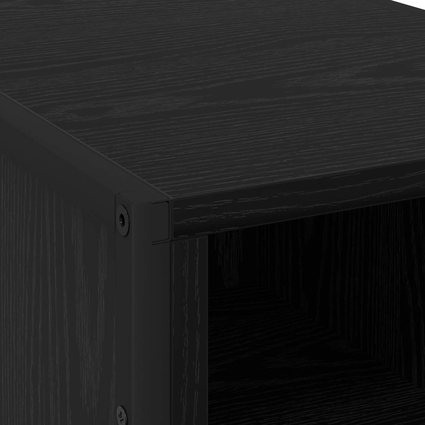 vidaXL Nachttisch Schwarz Eichen-Optik 39,5 x 30 x 50 cm Holzwerkstoff