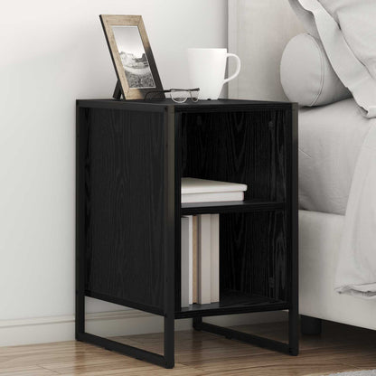 vidaXL Nachttisch Schwarz Eichen-Optik 39,5 x 30 x 50 cm Holzwerkstoff