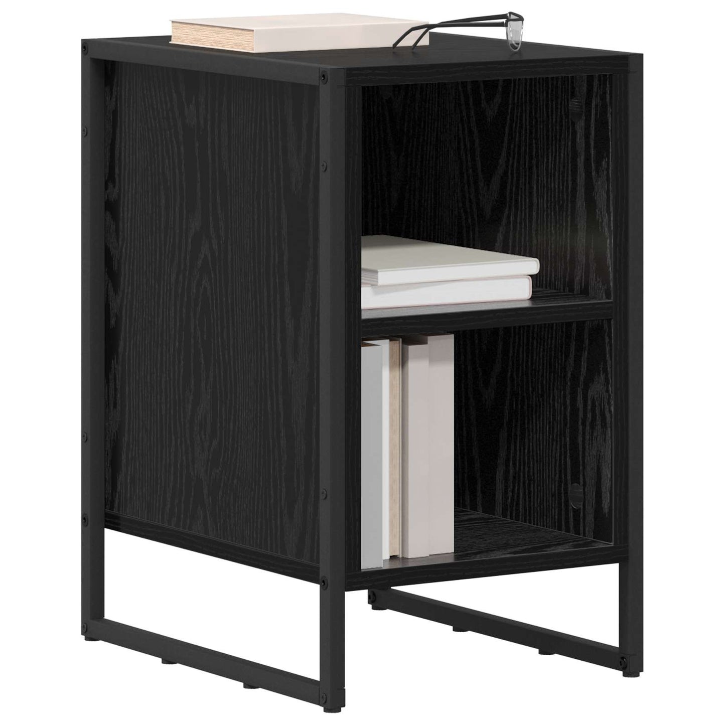 vidaXL Nachttisch Schwarz Eichen-Optik 39,5 x 30 x 50 cm Holzwerkstoff