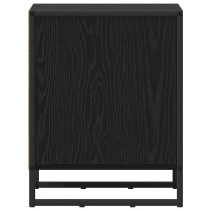 Nachttisch 2 pcs Schwarz Eichen-Optik 39,5 x 30 x 50 cm