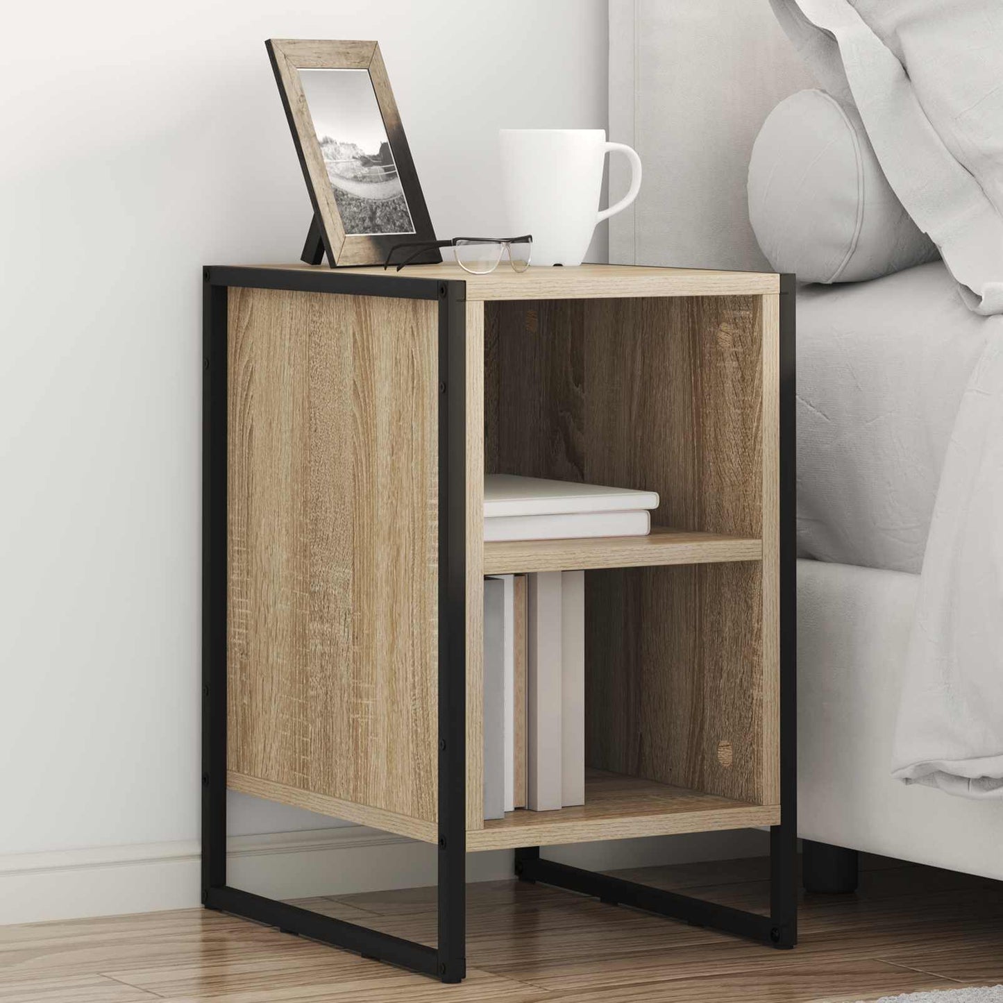 vidaXL Nachttisch Sonoma 39,5 x 30 x 50 cm Holzwerkstoff