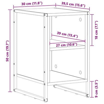 vidaXL Nachttisch 2 pcs Sonoma 39,5 x 30 x 50 cm Holzwerkstoff