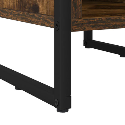 vidaXL Nachttisch Rauches Eiche 39,5 x 30 x 50 cm Holzwerkstoff