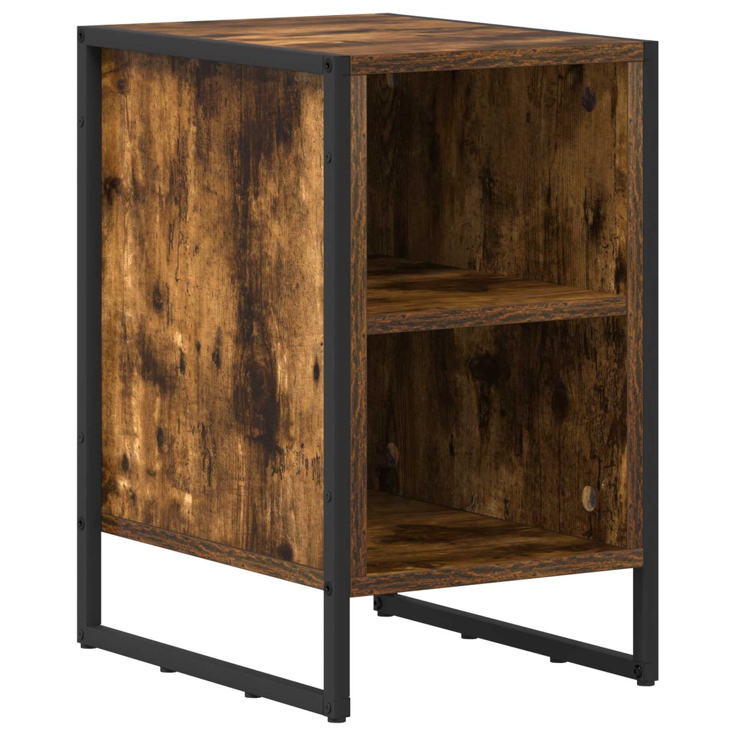 vidaXL Nachttisch Rauches Eiche 39,5 x 30 x 50 cm Holzwerkstoff