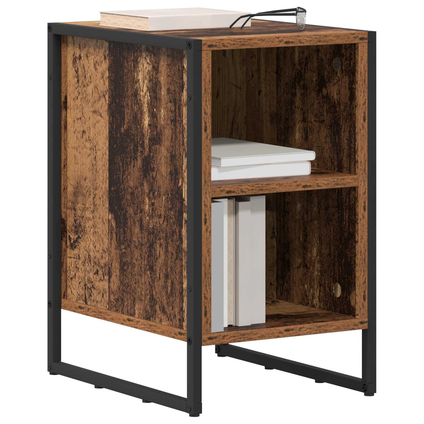 vidaXL Nachttisch Altholz 39,5 x 30 x 50 cm Holzwerkstoff