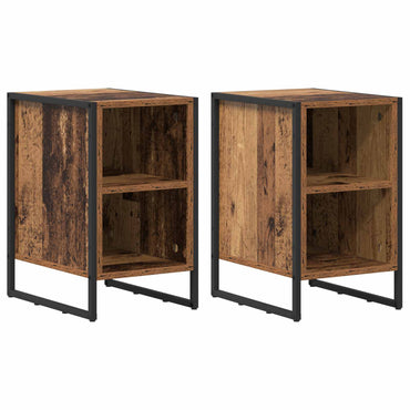 vidaXL Nachttisch 2 pcs Altholz 39,5 x 30 x 50 cm Holzwerkstoff
