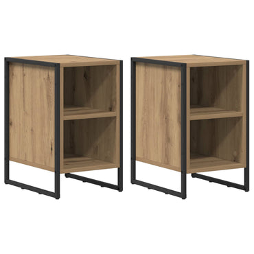 vidaXL Nachttisch 2 pcs Kunsthandwerk Eiche 39,5 x 30 x 50 cm