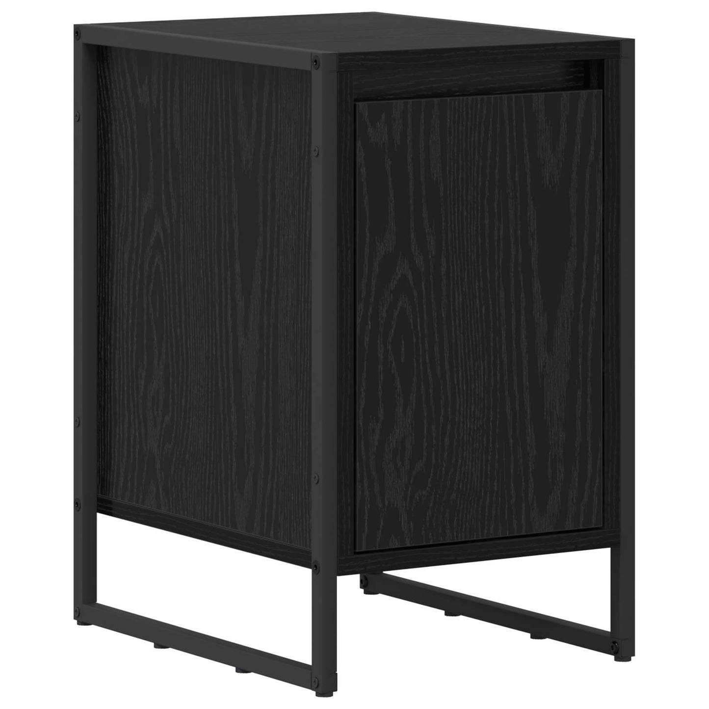 vidaXL Nachttisch 2 pcs Schwarz Eichen-Optik 39,5 x 30 x 50 cm