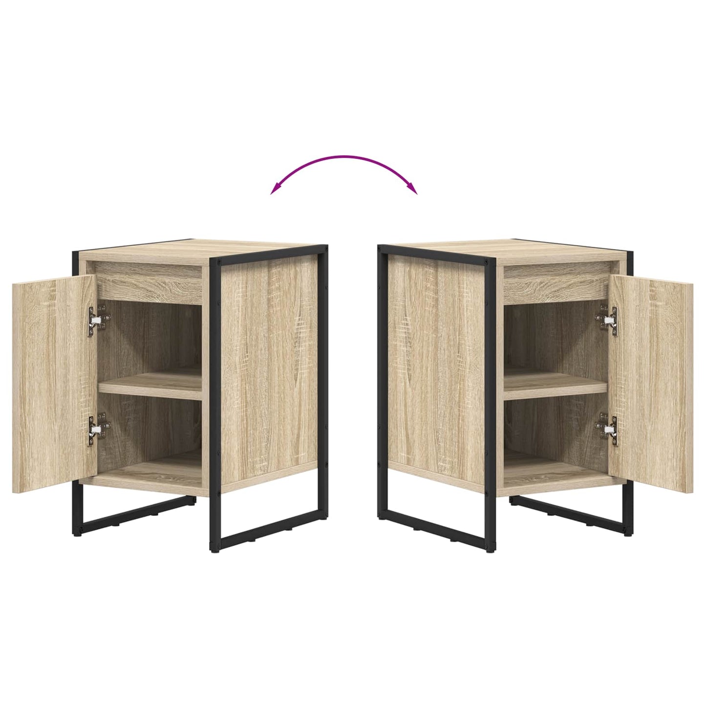 vidaXL Nachttisch Sonoma 39,5 x 30 x 50 cm Holzwerkstoff
