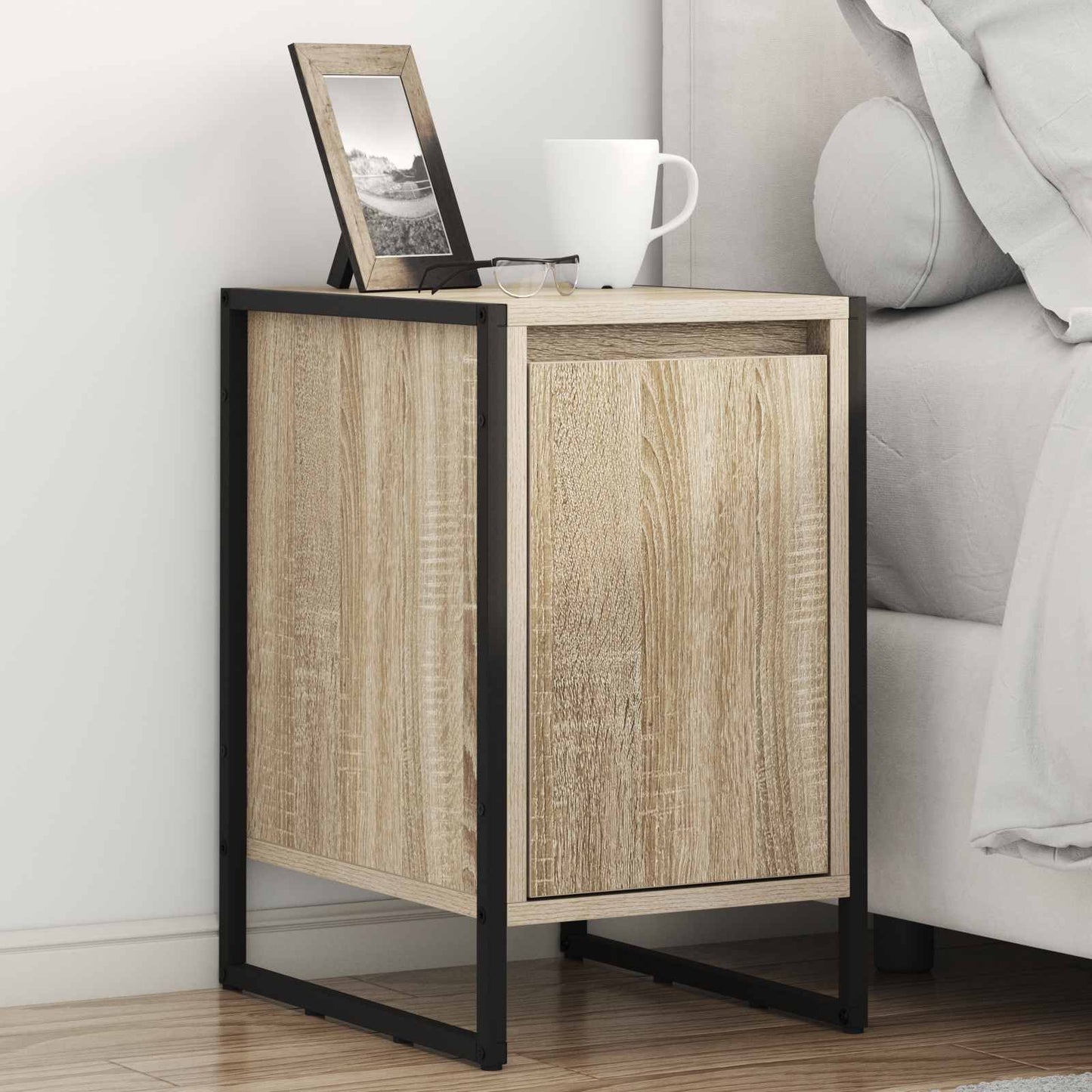 vidaXL Nachttisch 2 pcs Sonoma 39,5 x 30 x 50 cm Holzwerkstoff