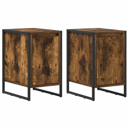 Nachttisch 2 pcs Raucharbe 39,5 x 30 x 50 cm Holzwerkstoff