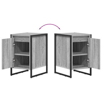 vidaXL Nachttisch 2 pcs Graues Sonoma 39,5 x 30 x 50 cm Holzwerkstoff