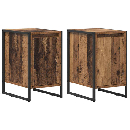 vidaXL Nachttisch 2 pcs Altholz 39,5 x 30 x 50 cm Holzwerkstoff