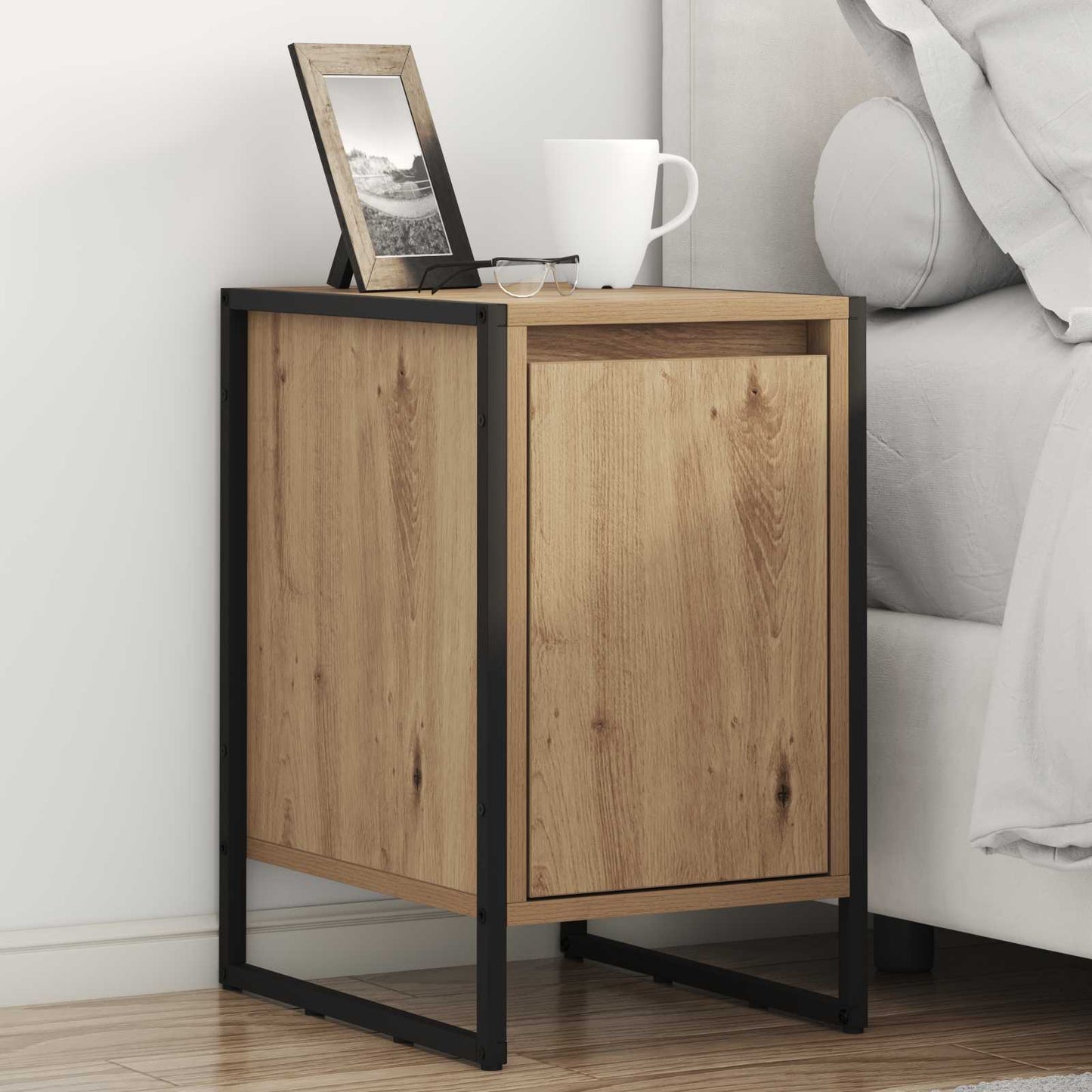 vidaXL Nachttisch 2 pcs Kunsthandwerk Eiche 39,5 x 30 x 50 cm