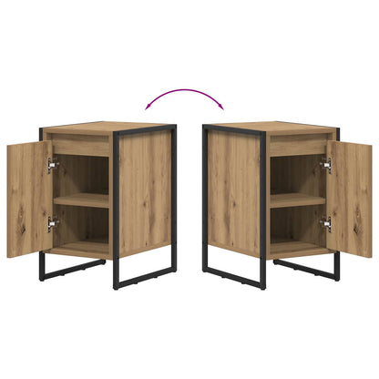 vidaXL Nachttisch 2 pcs Kunsthandwerk Eiche 39,5 x 30 x 50 cm