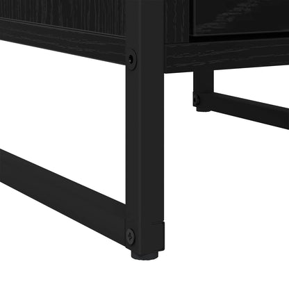 Nachttisch Schwarz Eichen-Optik 39,5 x 30 x 50 cm Holzwerkstoff