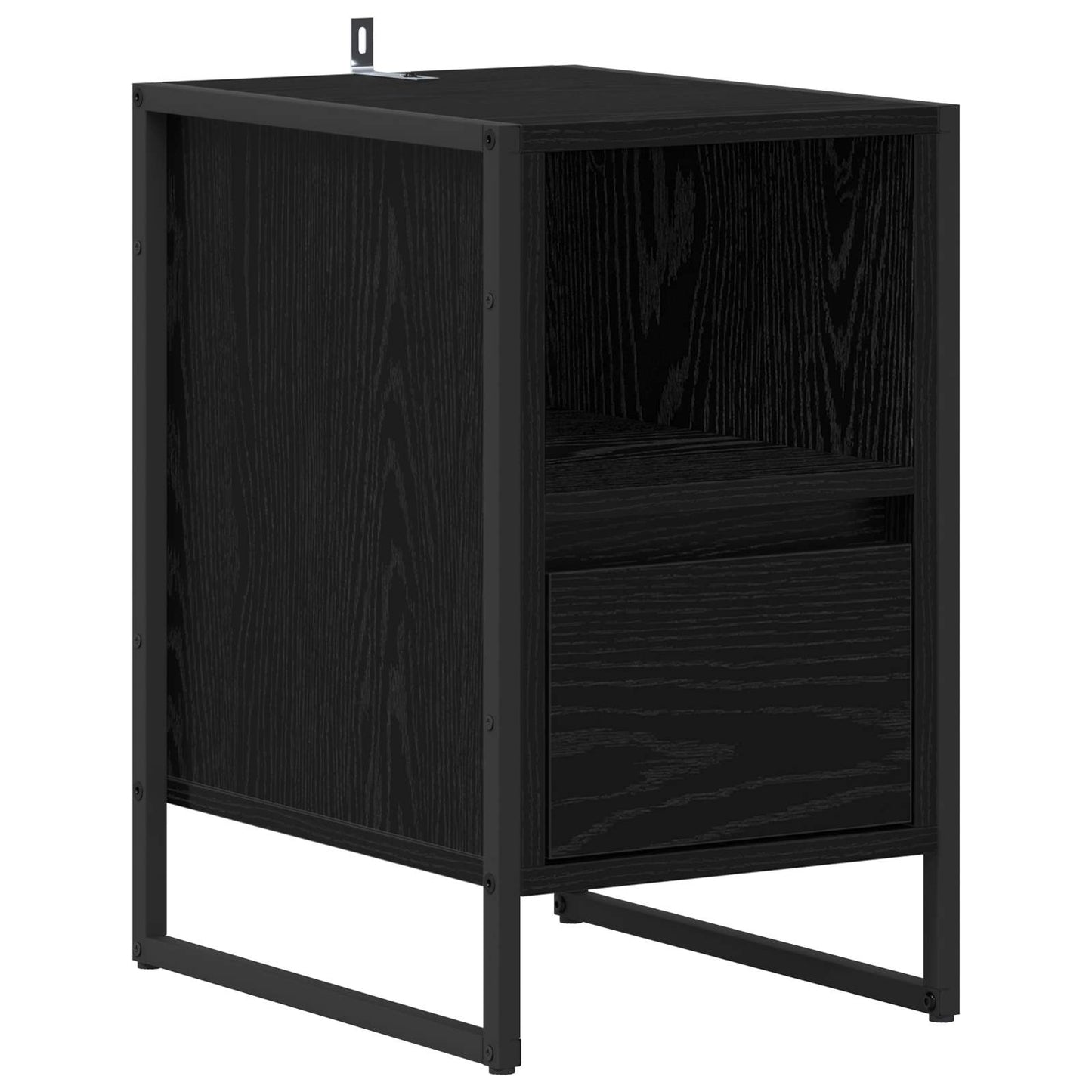 vidaXL Nachttisch 2 pcs Schwarz Eichen-Optik 39,5 x 30 x 50 cm