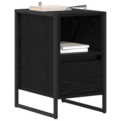 vidaXL Nachttisch 2 pcs Schwarz Eichen-Optik 39,5 x 30 x 50 cm