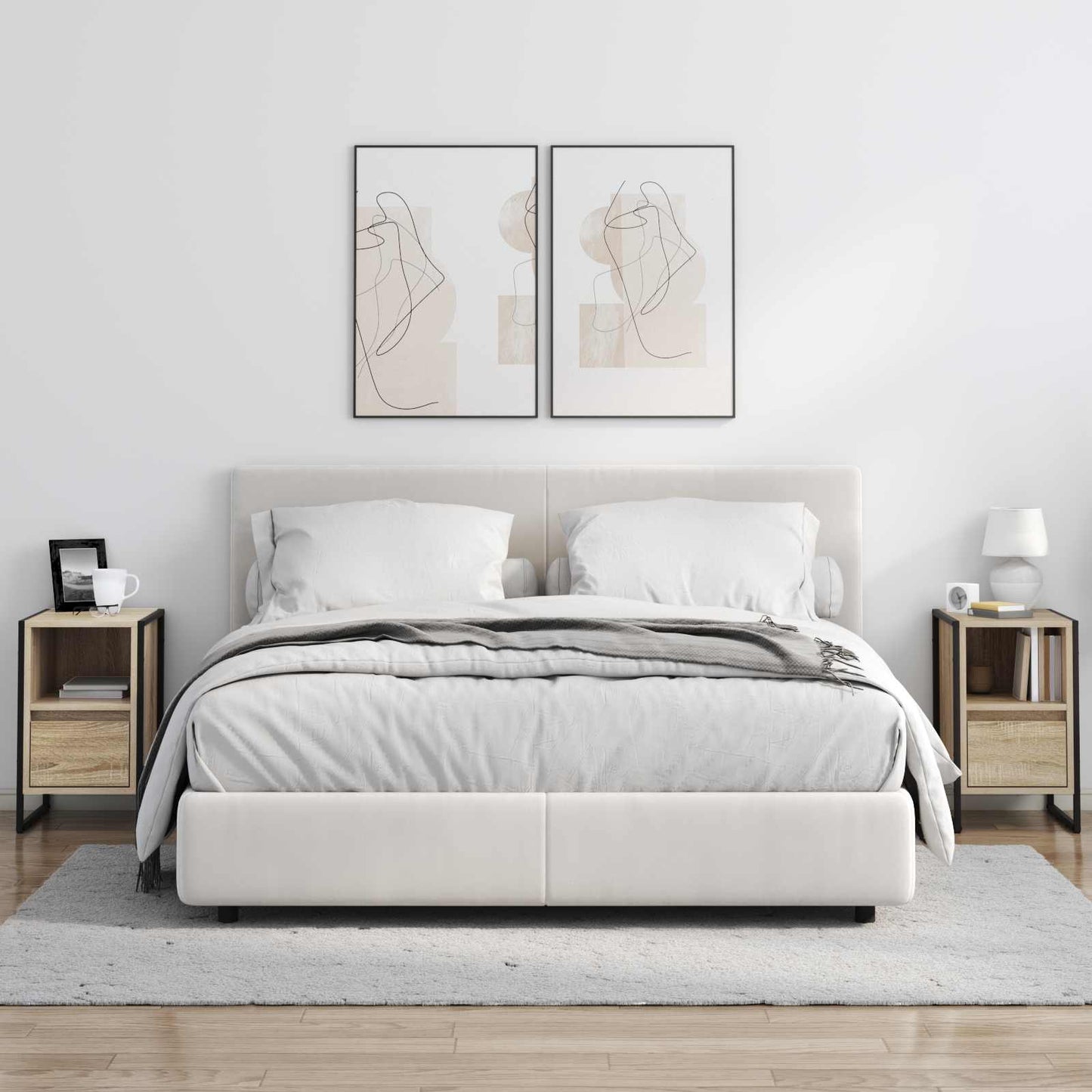 Nachttisch 2 pcs Sonoma 39,5 x 30 x 50 cm Holzwerkstoff