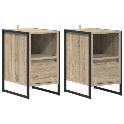 Nachttisch 2 pcs Sonoma 39,5 x 30 x 50 cm Holzwerkstoff