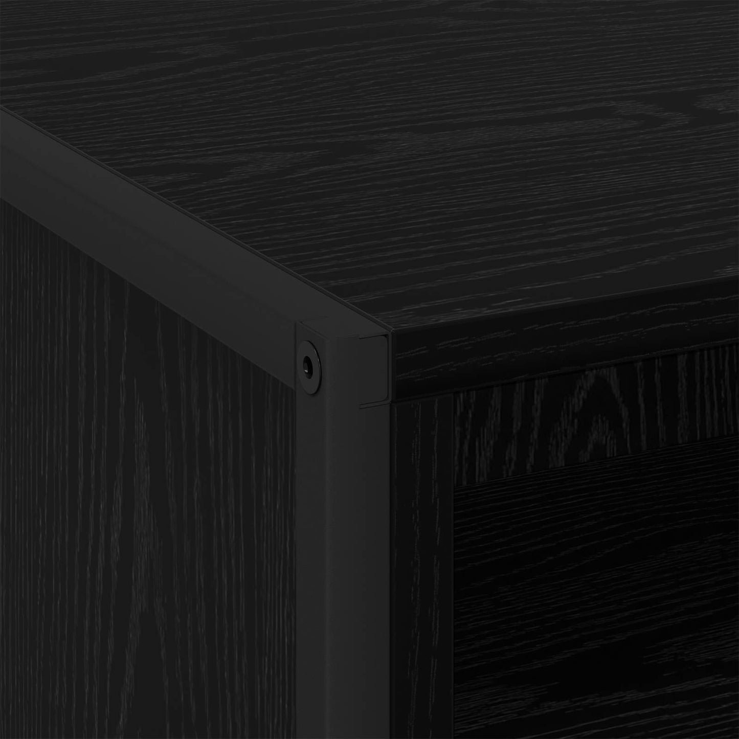 vidaXL Nachttisch Schwarz Eichen-Optik 50 x 39,5 x 50 cm Holzwerkstoff