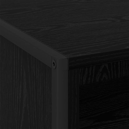 vidaXL Nachttisch Schwarz Eichen-Optik 50 x 39,5 x 50 cm Holzwerkstoff