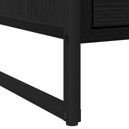 vidaXL Nachttisch Schwarz Eichen-Optik 50 x 39,5 x 50 cm Holzwerkstoff