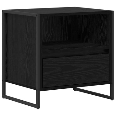 vidaXL Nachttisch Schwarz Eichen-Optik 50 x 39,5 x 50 cm Holzwerkstoff