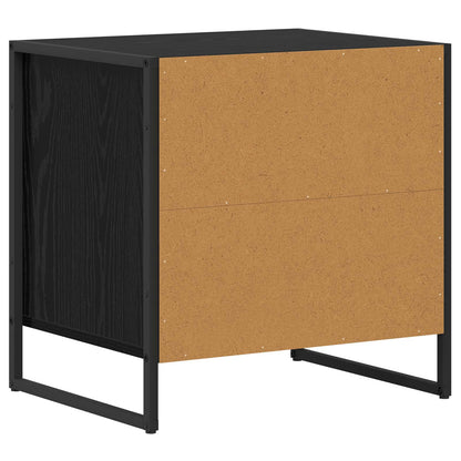 vidaXL Nachttisch Schwarz Eichen-Optik 50 x 39,5 x 50 cm Holzwerkstoff