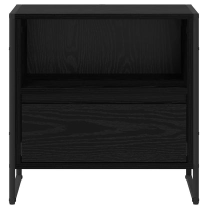 vidaXL Nachttisch Schwarz Eichen-Optik 50 x 39,5 x 50 cm Holzwerkstoff
