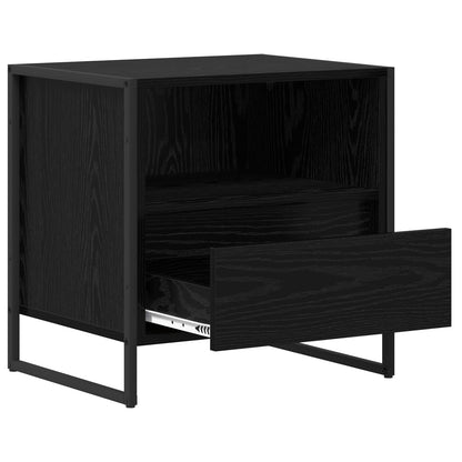 vidaXL Nachttisch Schwarz Eichen-Optik 50 x 39,5 x 50 cm Holzwerkstoff