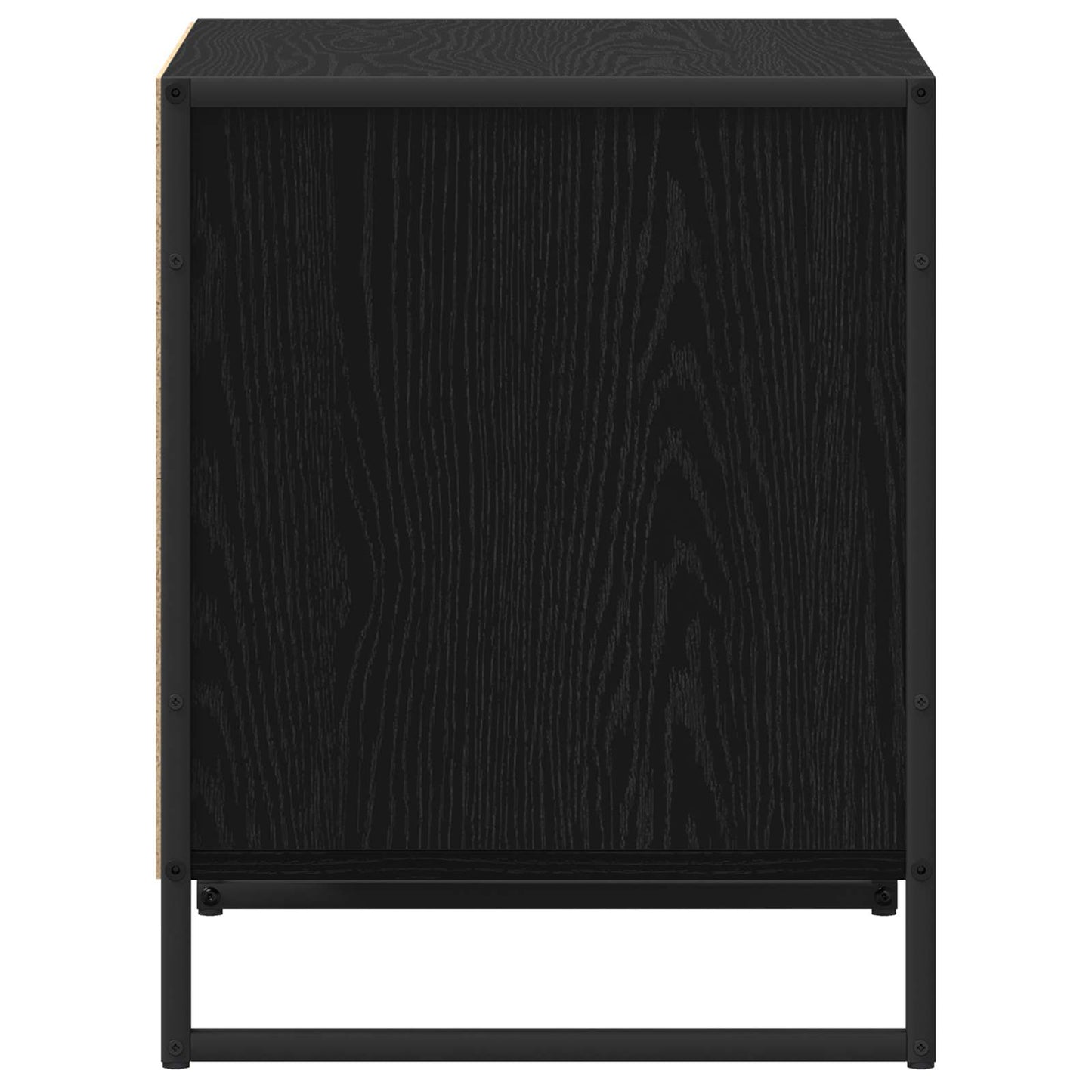 vidaXL Nachttisch Schwarz Eichen-Optik 50 x 39,5 x 50 cm Holzwerkstoff