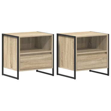 vidaXL Nachttisch 2 pcs Sonoma 50 x 39,5 x 50 cm Holzwerkstoff