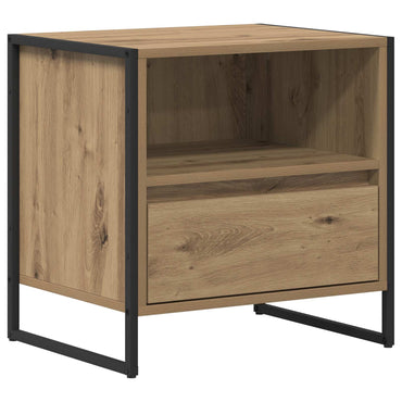vidaXL Nachttisch Kunsthandwerk Eiche 50 x 39,5 x 50 cm Holzwerkstoff
