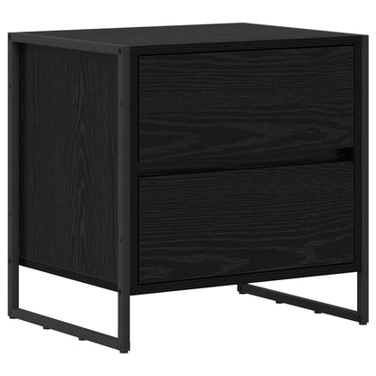 vidaXL Nachttisch Schwarz Eichen-Optik 50 x 39,5 x 50 cm Holzwerkstoff