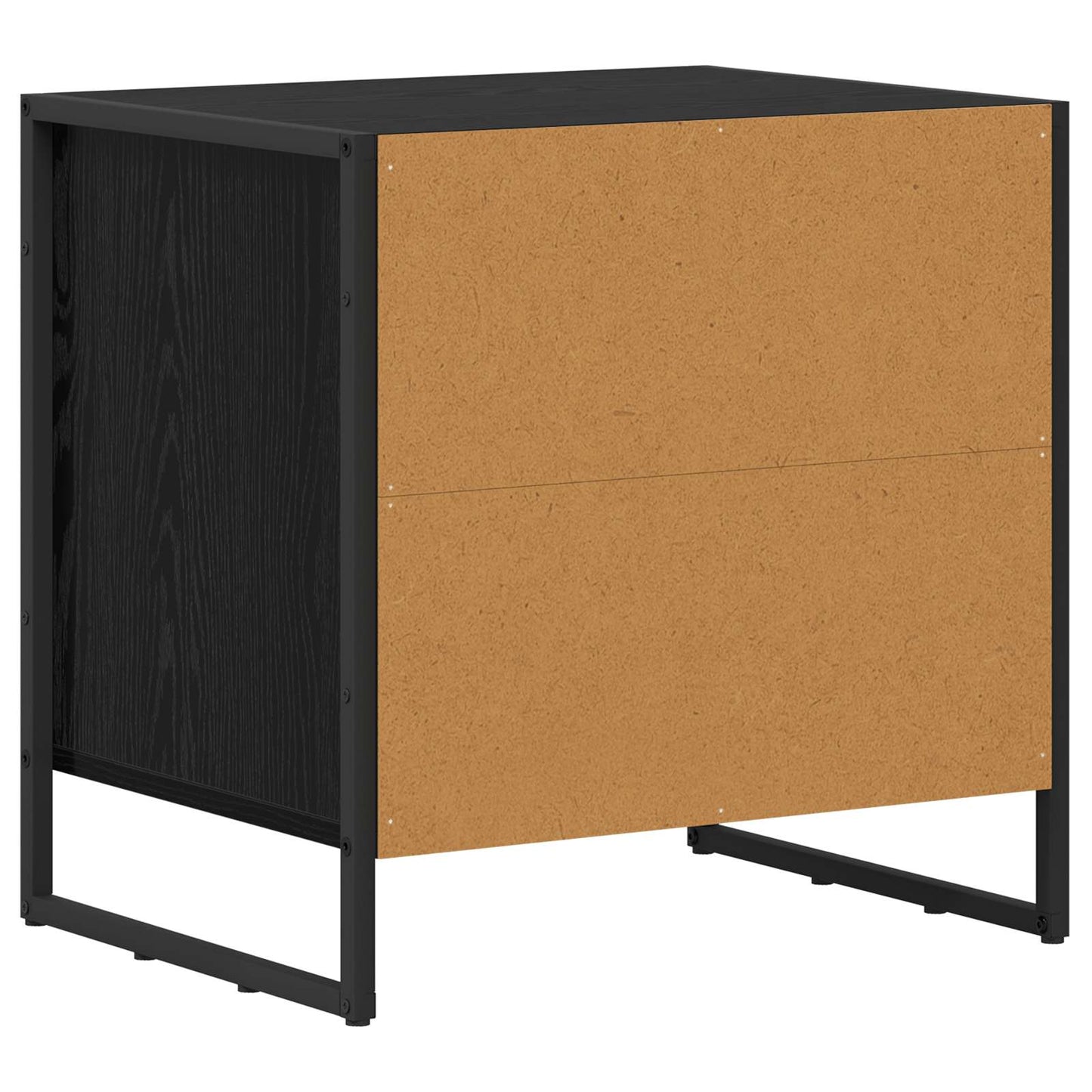 vidaXL Nachttisch Schwarz Eichen-Optik 50 x 39,5 x 50 cm Holzwerkstoff