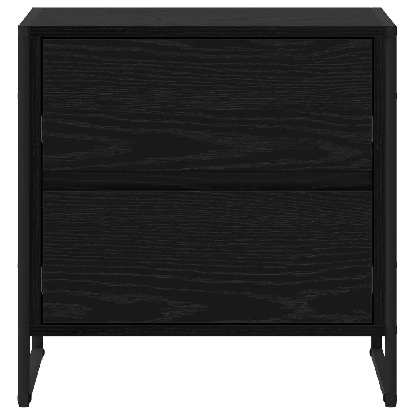 vidaXL Nachttisch 2 pcs Schwarz Eichen-Optik 50 x 39,5 x 50 cm