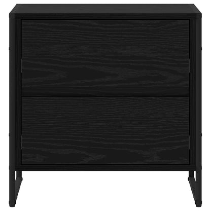 vidaXL Nachttisch 2 pcs Schwarz Eichen-Optik 50 x 39,5 x 50 cm
