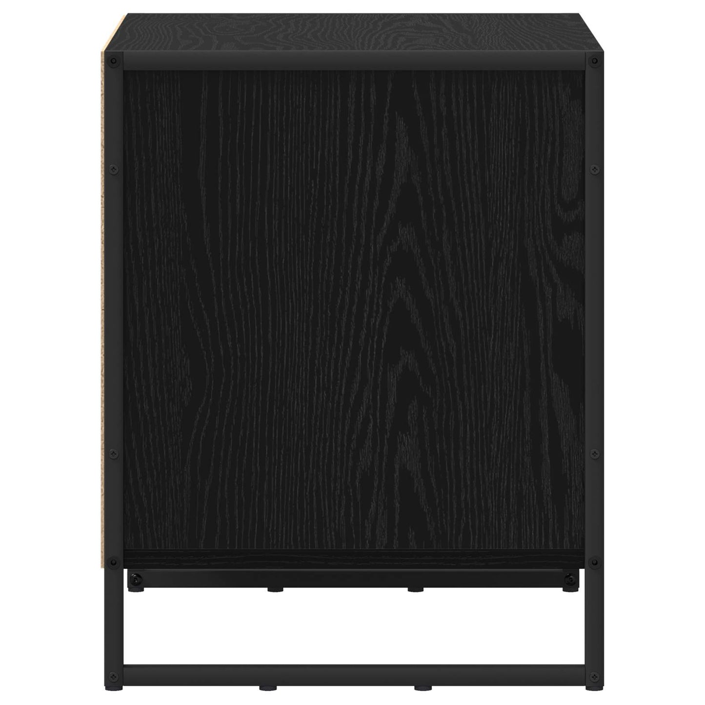 vidaXL Nachttisch 2 pcs Schwarz Eichen-Optik 50 x 39,5 x 50 cm