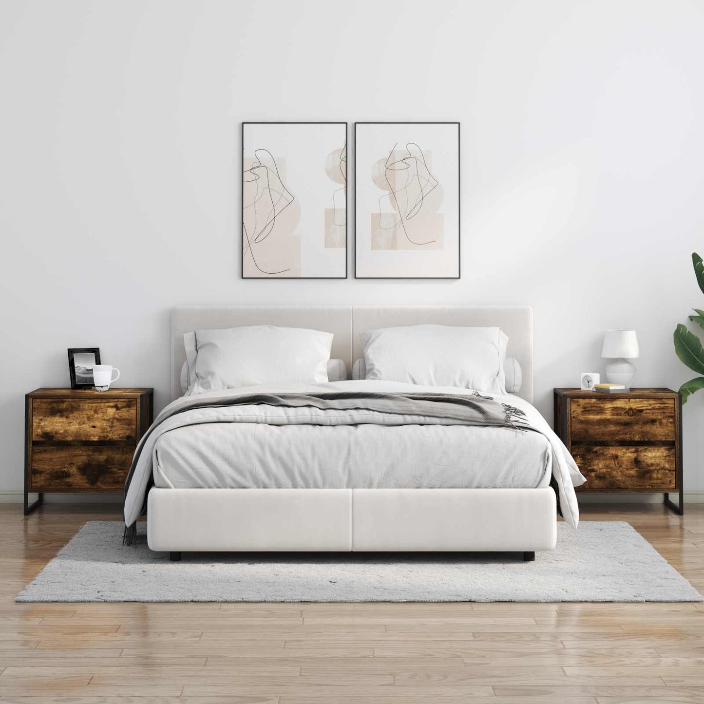 Nachttisch Raucharbe 50 x 39,5 x 50 cm Holzwerkstoff