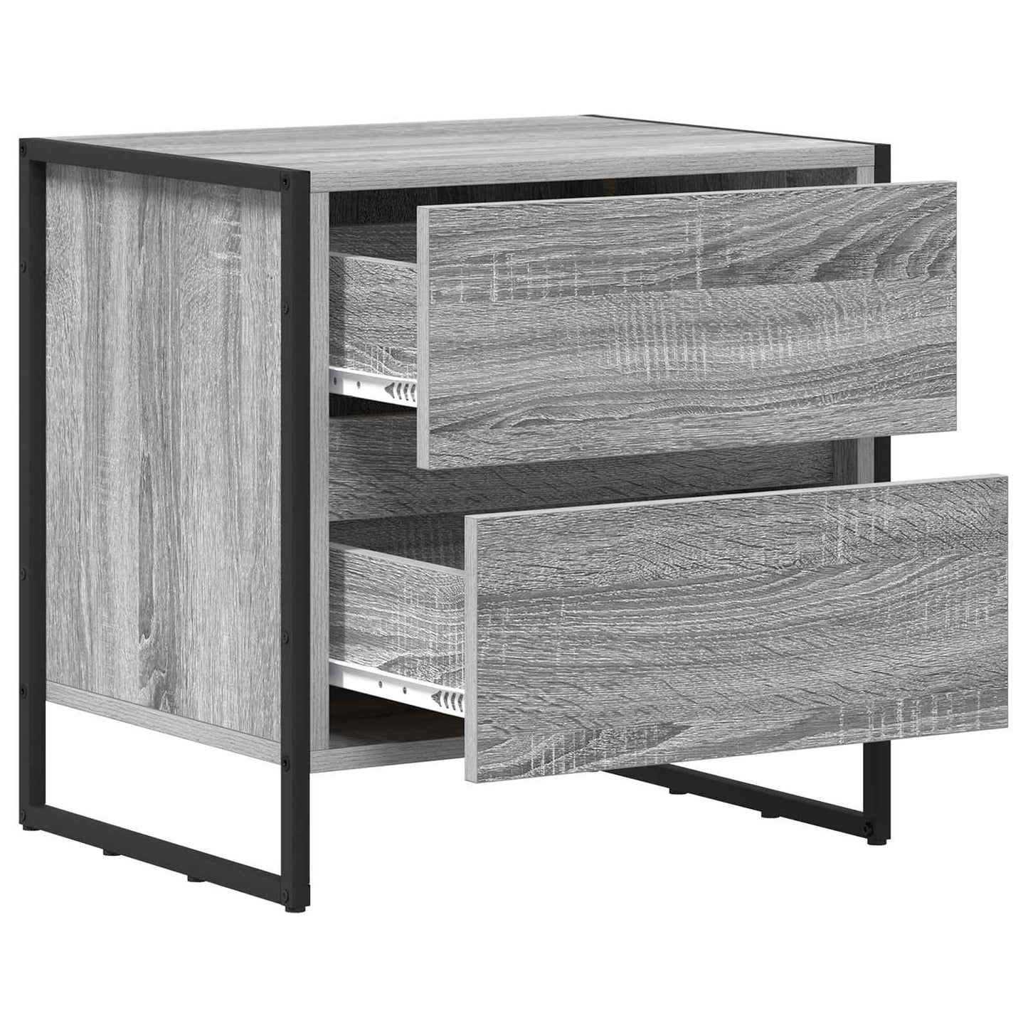 vidaXL Nachttisch Graues Sonoma 50 x 39,5 x 50 cm Holzwerkstoff