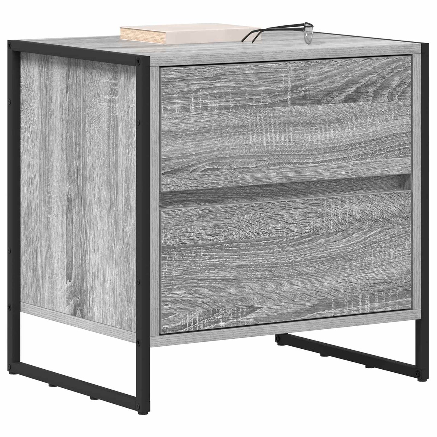 vidaXL Nachttisch Graues Sonoma 50 x 39,5 x 50 cm Holzwerkstoff