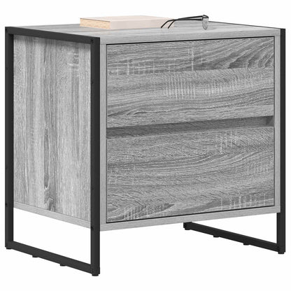vidaXL Nachttisch Graues Sonoma 50 x 39,5 x 50 cm Holzwerkstoff
