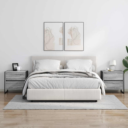 Nachttisch 2 pcs Graues Sonoma 50 x 39,5 x 50 cm Holzwerkstoff