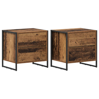 vidaXL Nachttisch 2 pcs Altholz 50 x 39,5 x 50 cm Holzwerkstoff