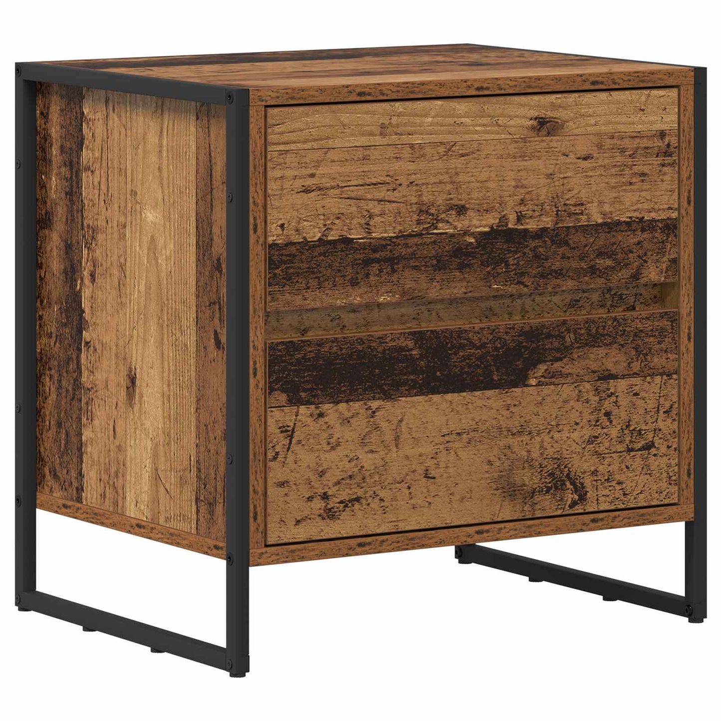 vidaXL Nachttisch 2 pcs Altholz 50 x 39,5 x 50 cm Holzwerkstoff