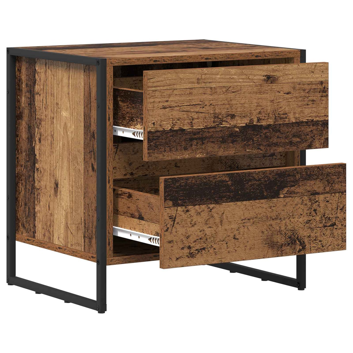 vidaXL Nachttisch 2 pcs Altholz 50 x 39,5 x 50 cm Holzwerkstoff