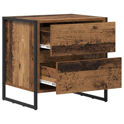 vidaXL Nachttisch 2 pcs Altholz 50 x 39,5 x 50 cm Holzwerkstoff